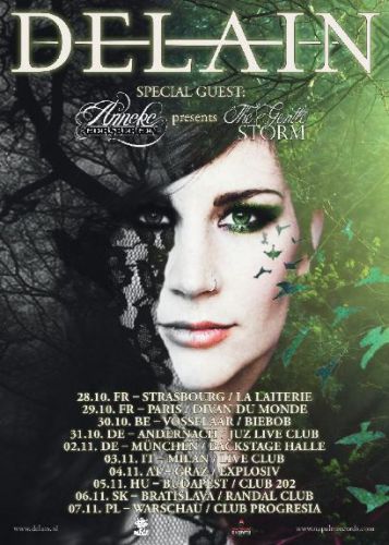DELAIN Announce European / UK Headline Dates; Support From THE GENTLE STORM On Select Dates