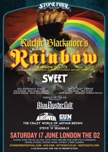 RITCHIE BLACKMORE's RAINBOW Performs At STONE FREE FESTIVAL In London (Video)