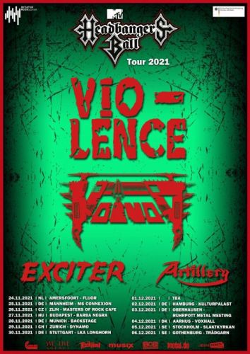 A VOIVOD, a VIO-LENCE, az EXCITER és az ARTILLERY egyesíti erejét az idei MTV Headbangers Ball turnén, ami Budapestet is érinti